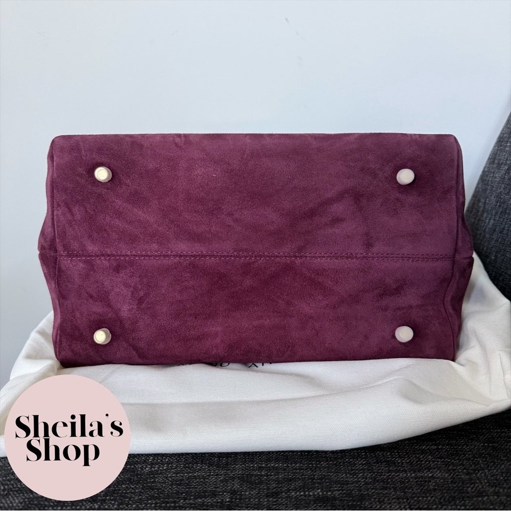 NWT Manu Atelier Le Cambon 35 Bag in Merlot Suede - Picture 5 of 8